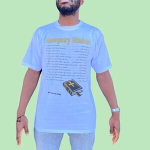 Bible emergency numbers tee